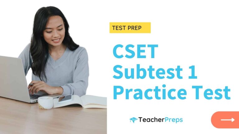 Cset subtest 1 practice test