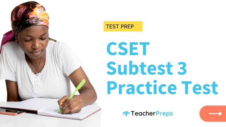 Cset subtest 3 practice test